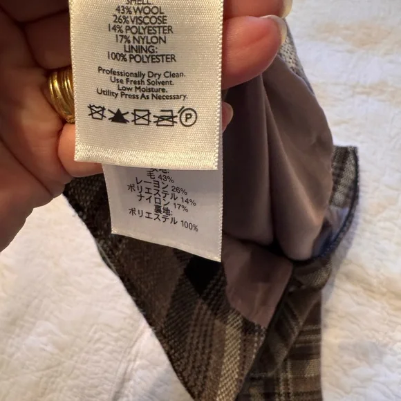 Eddie Bauer Black and Brown Plaid Pencil Skirt - Picture 5 of 5